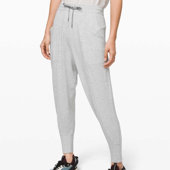 lululemon athletica Pants - Lululemon Still Chill Jogger Heathered Core Ultra Light Grey Size 10 NEW